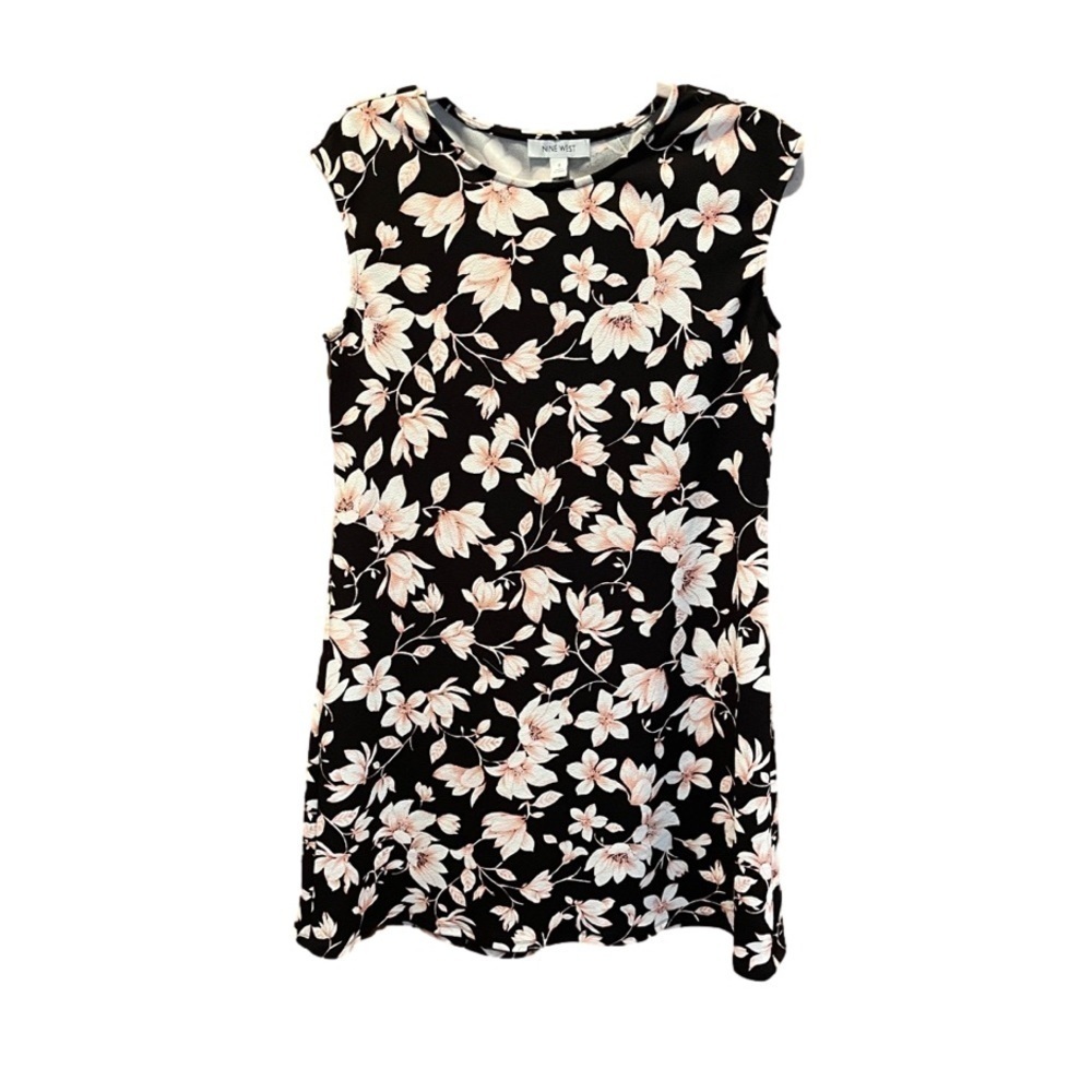 Nine West Black Multi Women's Cap
Sleeve Printed Swing Dress - Picture 6 of 9